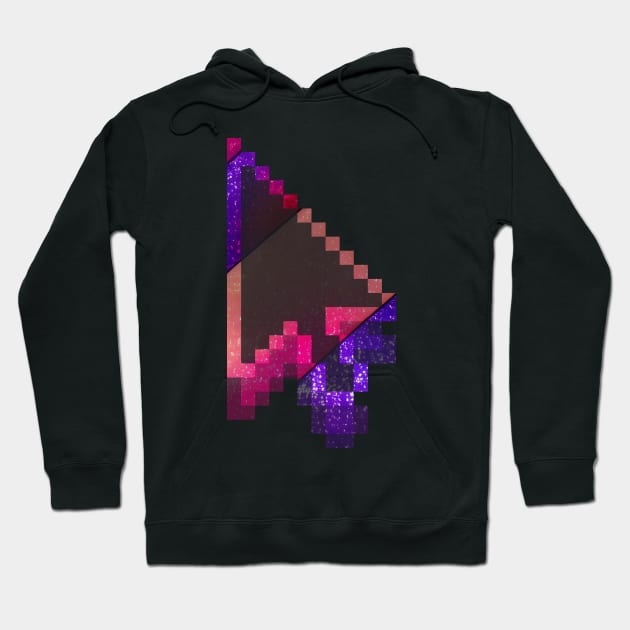 Computer Multicolor galaxy gradient Mouse Cursor Design Hoodie by Artilize